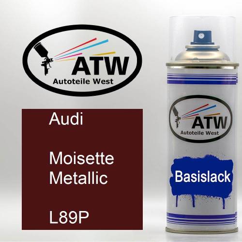 Audi, Moisette Metallic, L89P: 400ml Sprühdose, von ATW Autoteile West.